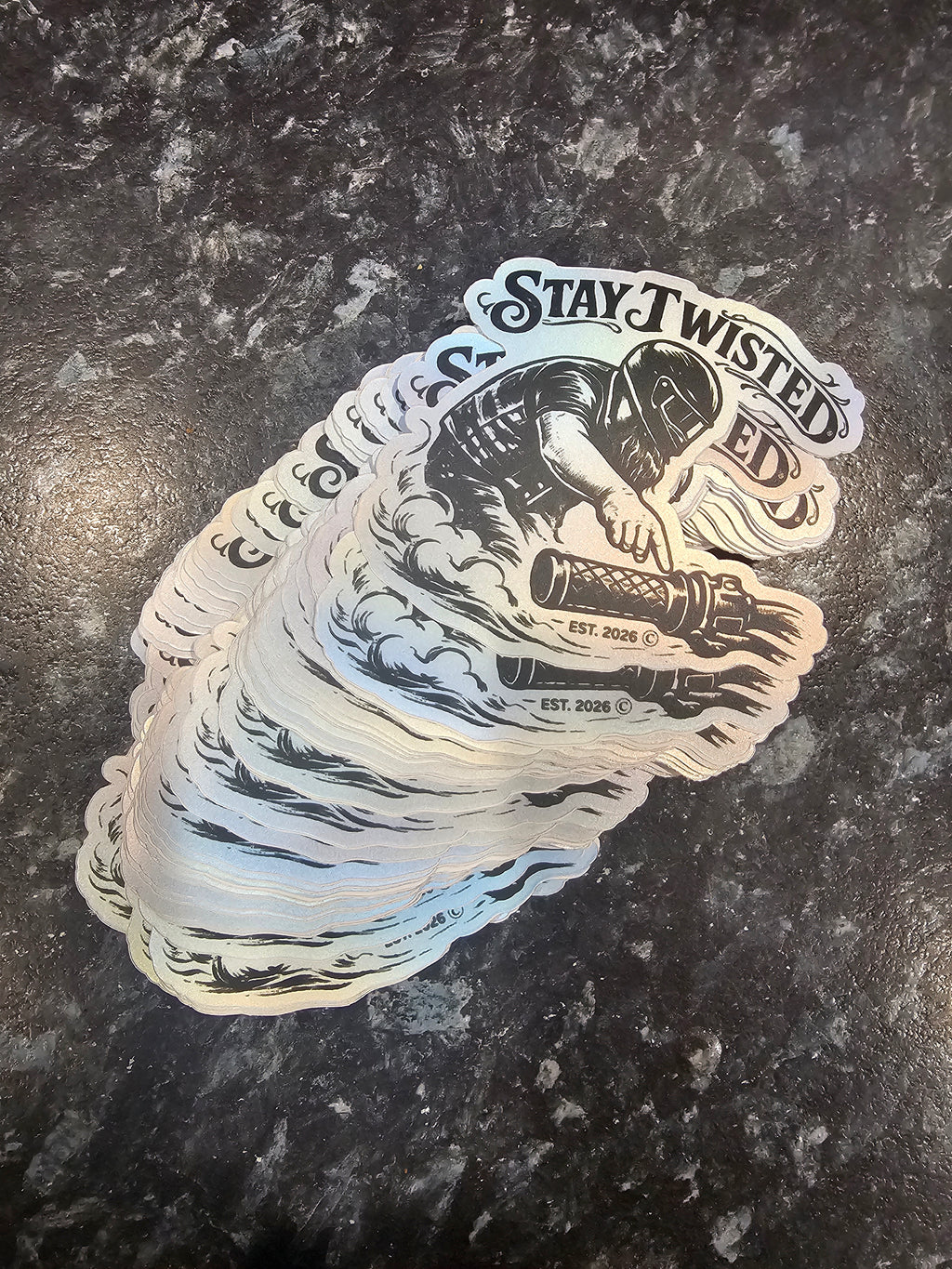 Matte Holographic Stay Twisted Sticker