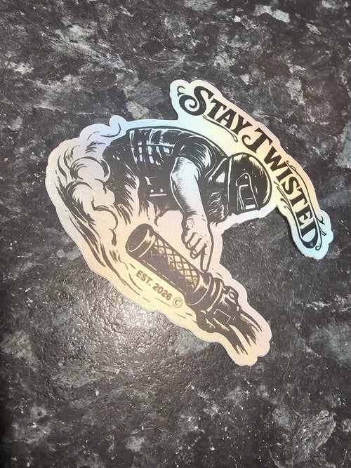 Matte Holographic Stay Twisted Sticker